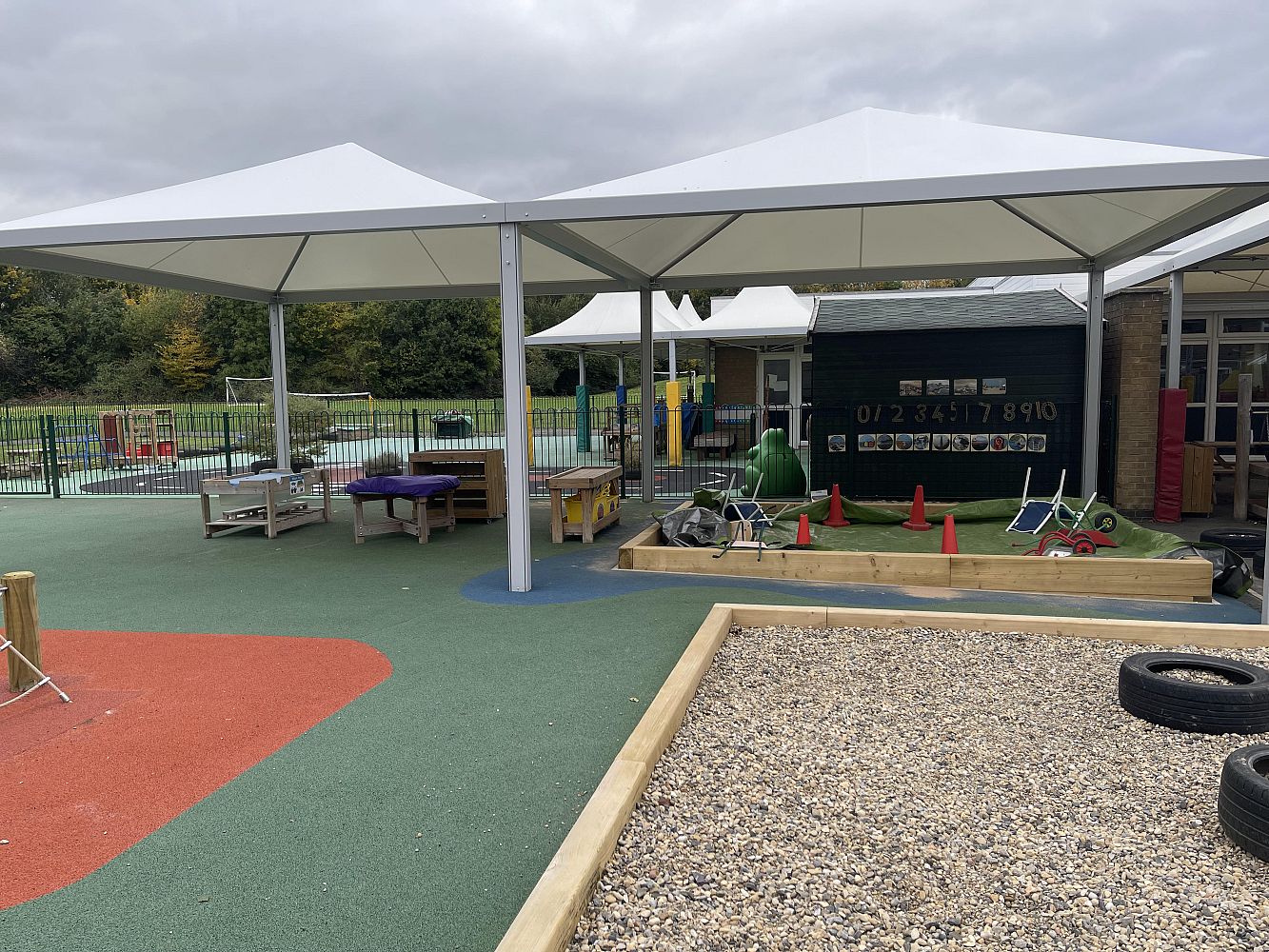 Play equipment within the Warmsworth Primary School play area